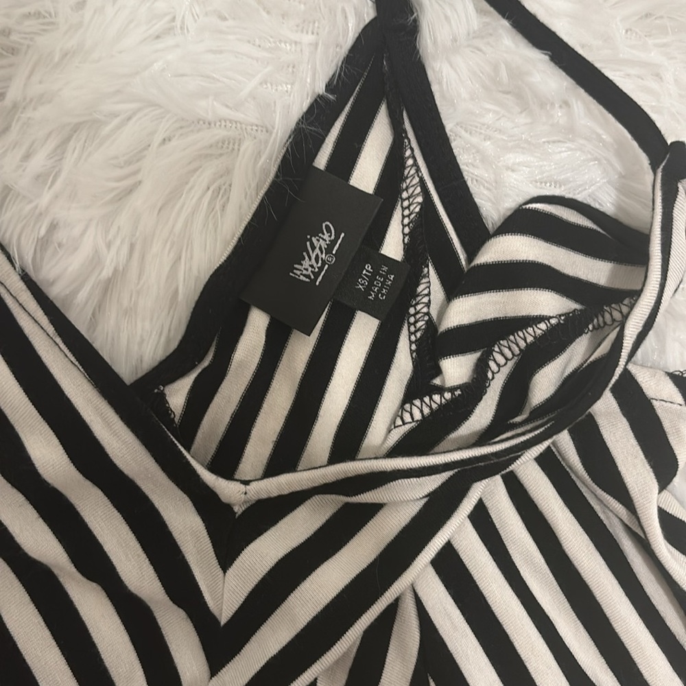 Black and White Maxi Dress, Vacation Dress - Picture 4 of 6